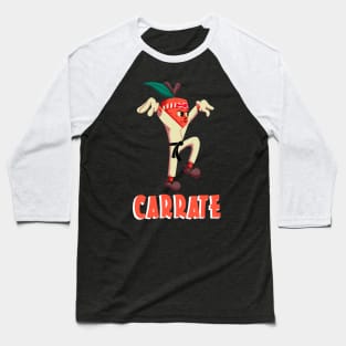 Martial Arts Karate Carrot Cartoon Baseball T-Shirt